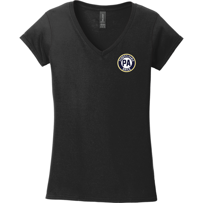 PA Brick Softstyle Ladies Fit V-Neck T-Shirt