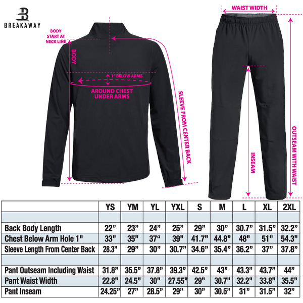 Adult Breakaway Lightweight Warm Up Pants (Council Rock North)