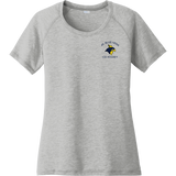 Delaware Jr. Blue Hens Ladies PosiCharge Tri-Blend Wicking Scoop Neck Raglan Tee