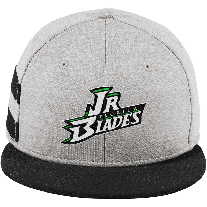 Junior Blades New Era Shadow Heather Striped Flat Bill Snapback Cap